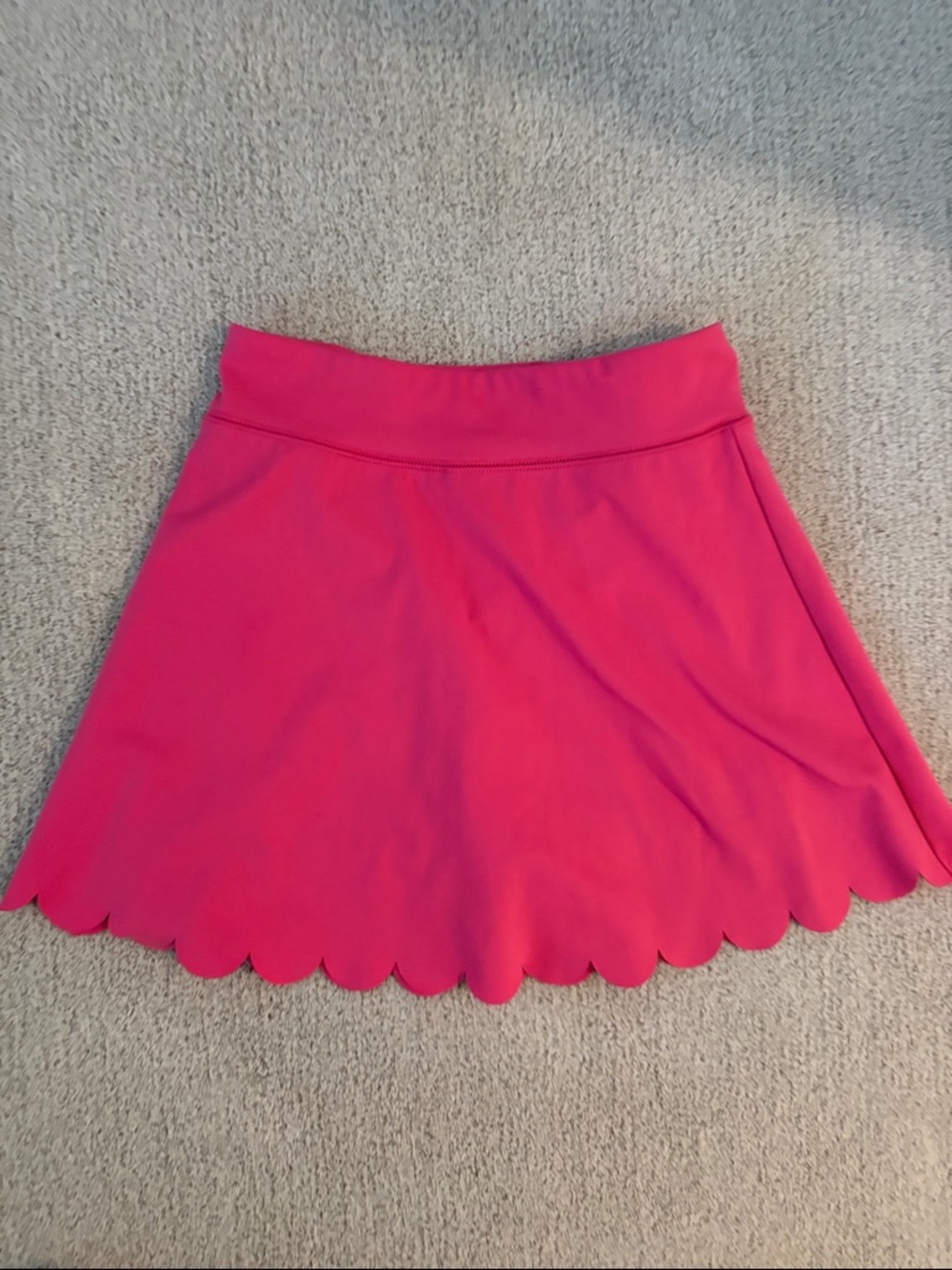 J. Crew Factory Girls' Scalloped Hem Bright Pink Skort